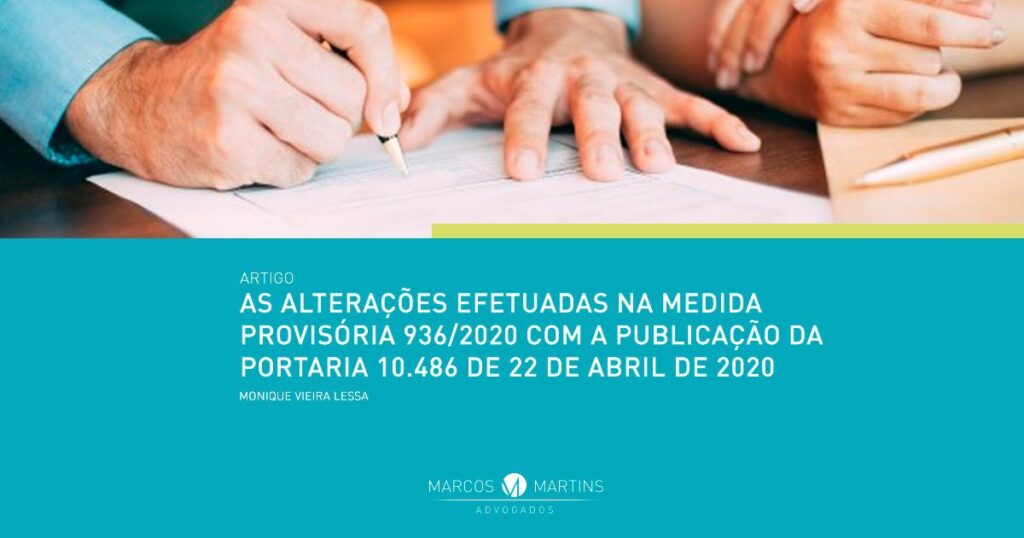 marcos martins artigo medida provisória 936/2020