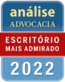 Selo da premiação: Um dos escritórios Mais Admirados pelo Ranking Análise Advocacia 2022 no Setor Econômico: Financeiro